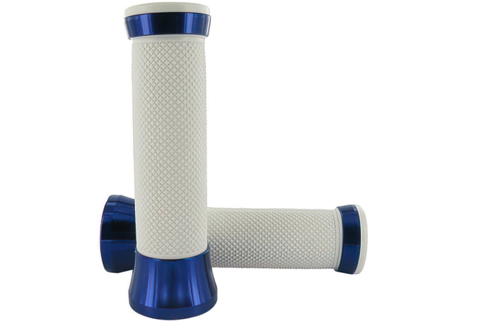 STR-065.07/BL Manopole STR8 “CNC”, bianco/blu