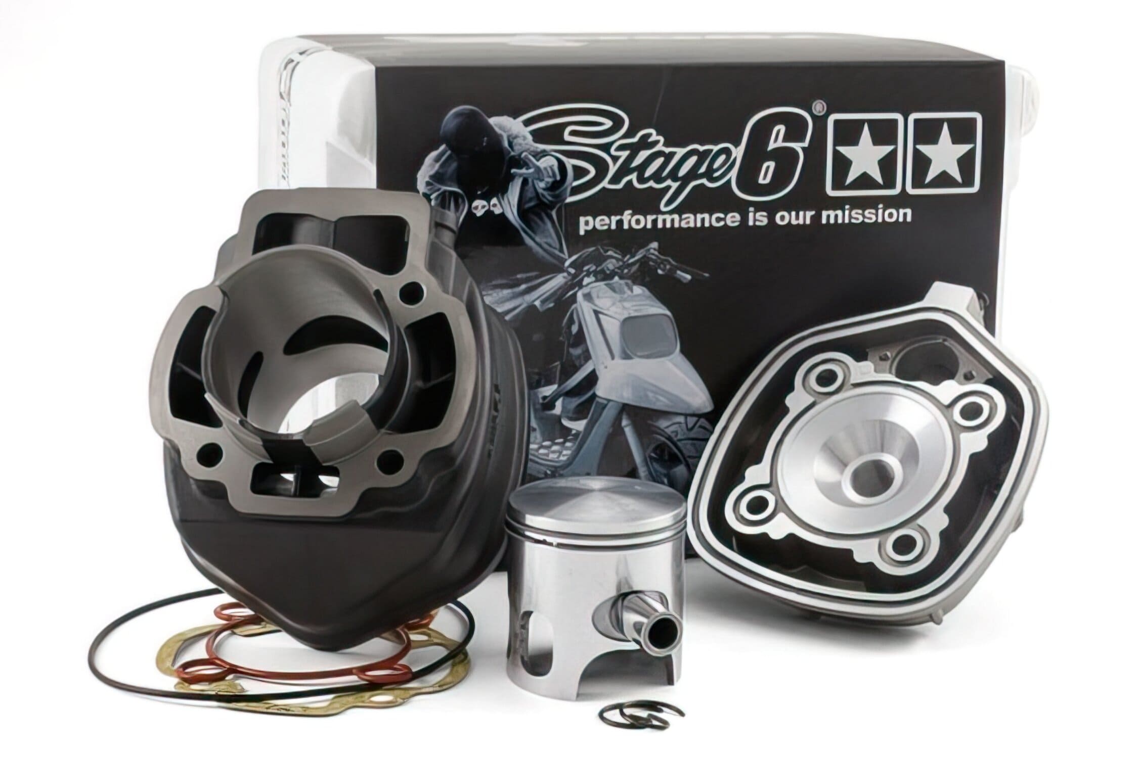 s6-7214043 gruppo termico stage6 street race 70cc d.47 piaggio h2o sp.12 ghisa