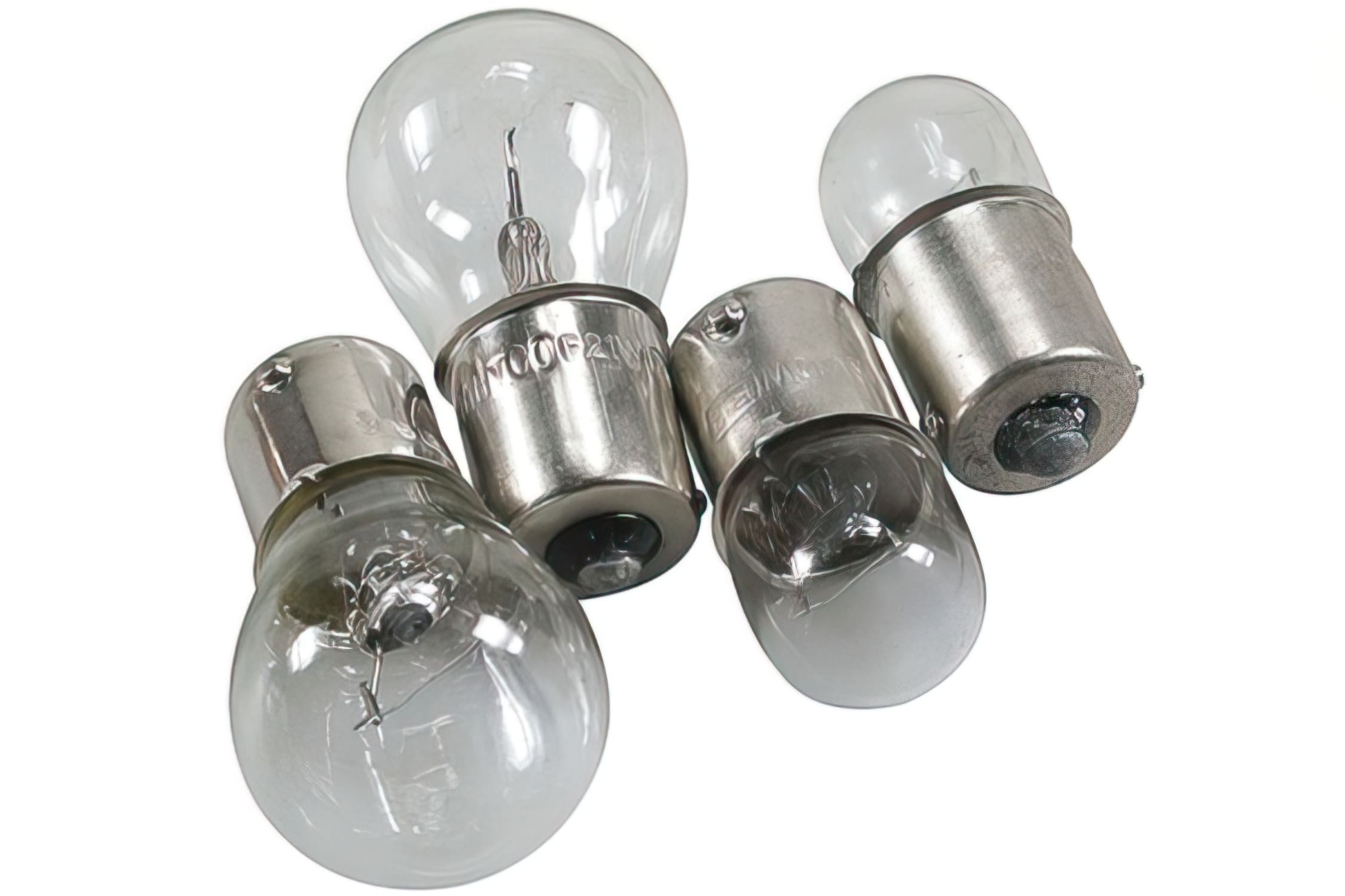 STR-808.59/WH Set Lampadine Frecce STR8, 2x (12V - 10W) & 2x (12V 21W) Tipo BA15S, bianco omologato CE, COD: STR-808.59/WH