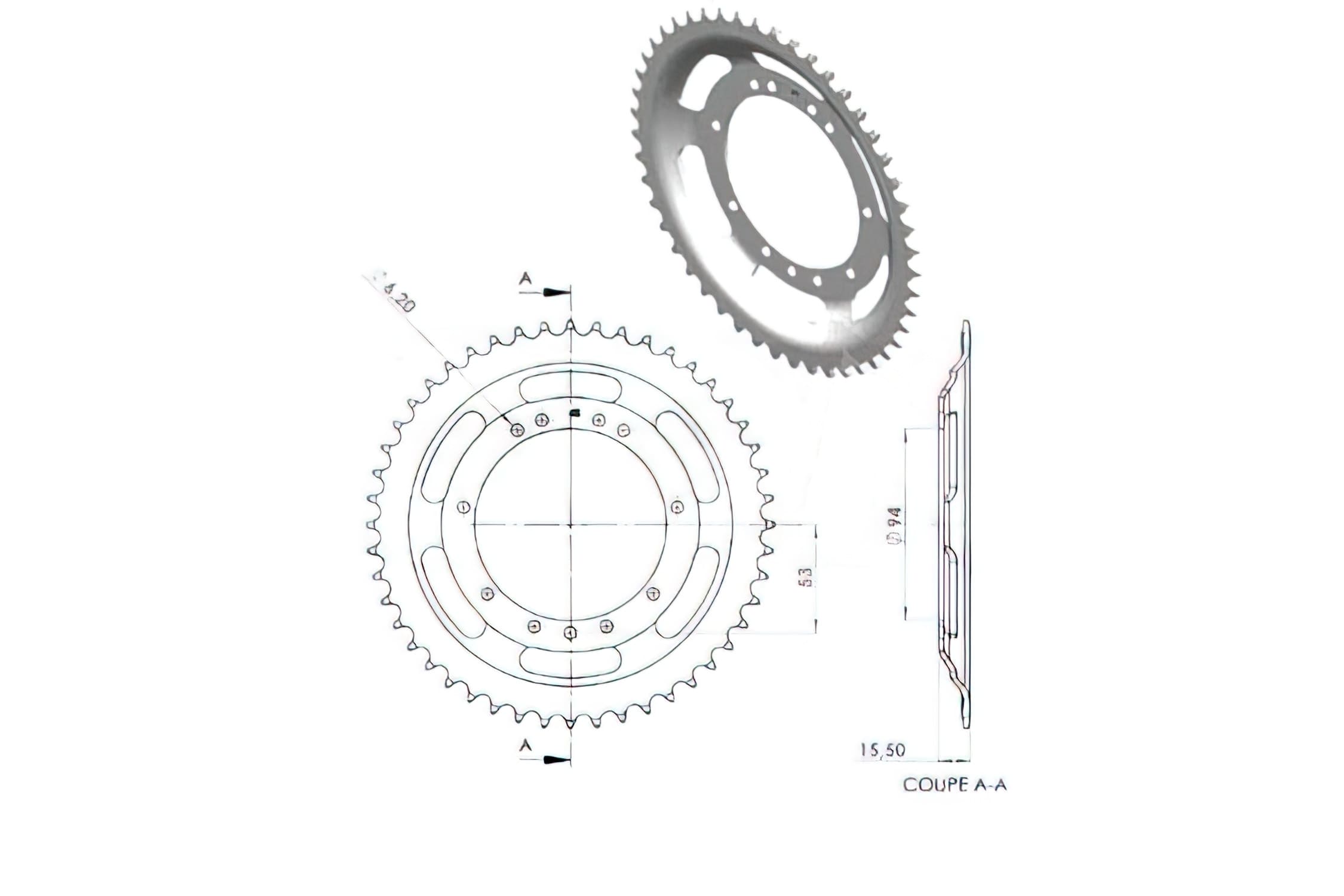 CGN2934 Corona, RYS 48 Denti, Peugeot 103 (diametro 94mm)