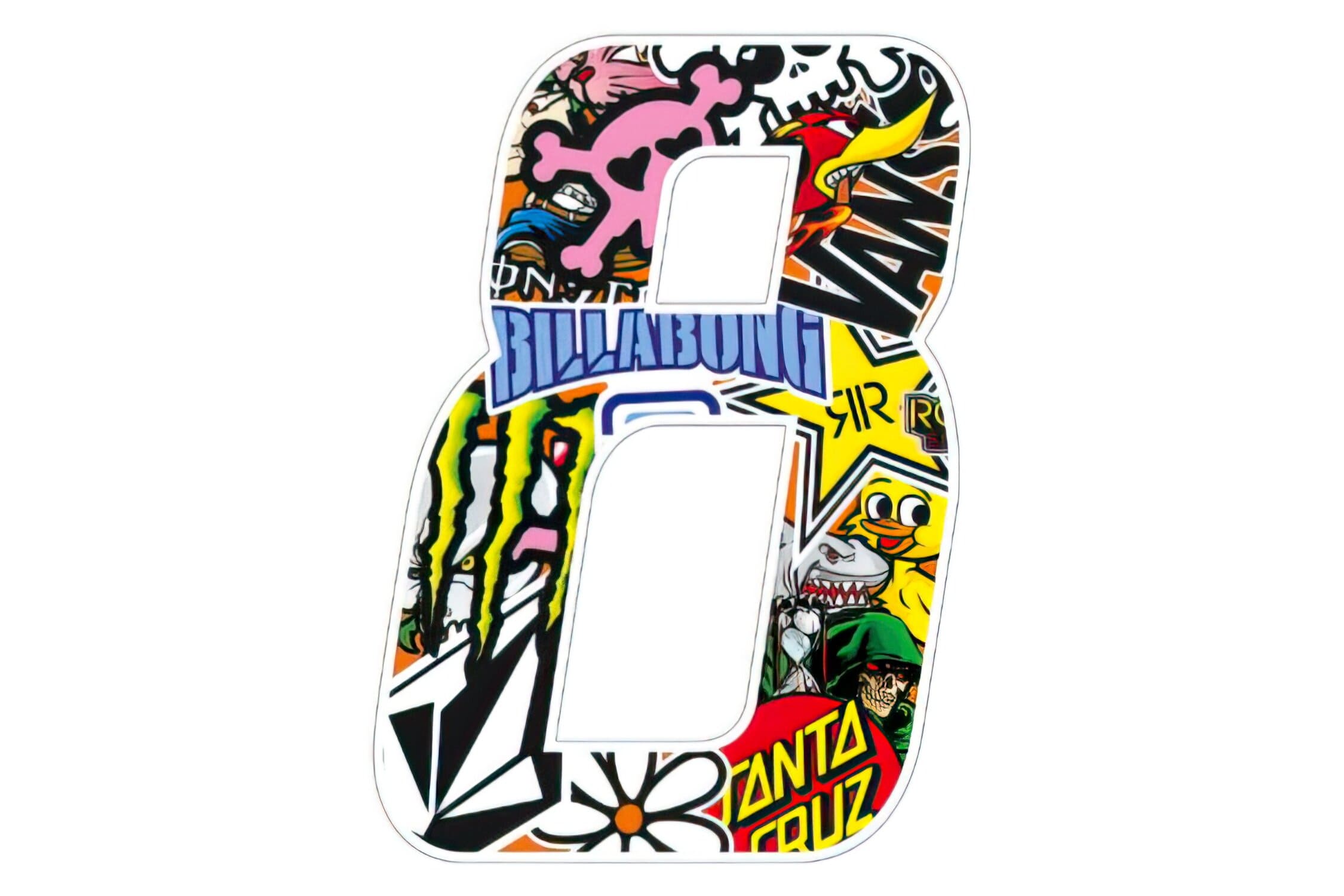 SP-050278 Adesivo numero 8 Sticker bombing, COD: SP-050278