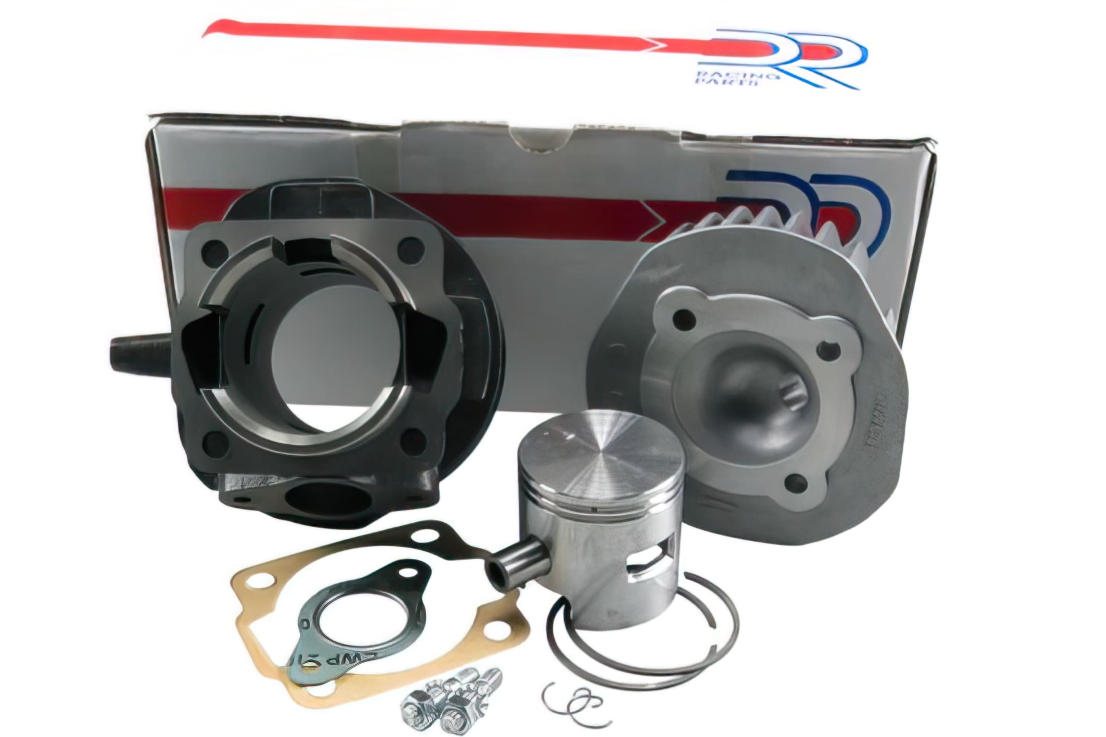 DR-KT00012 Gruppo Termico DR 85cc, Ghisa grigia, Vespa 50 / PK / S / XL / XL2, 3 Travasi, d=50mm (filettatura corta), COD: DR-KT00012
