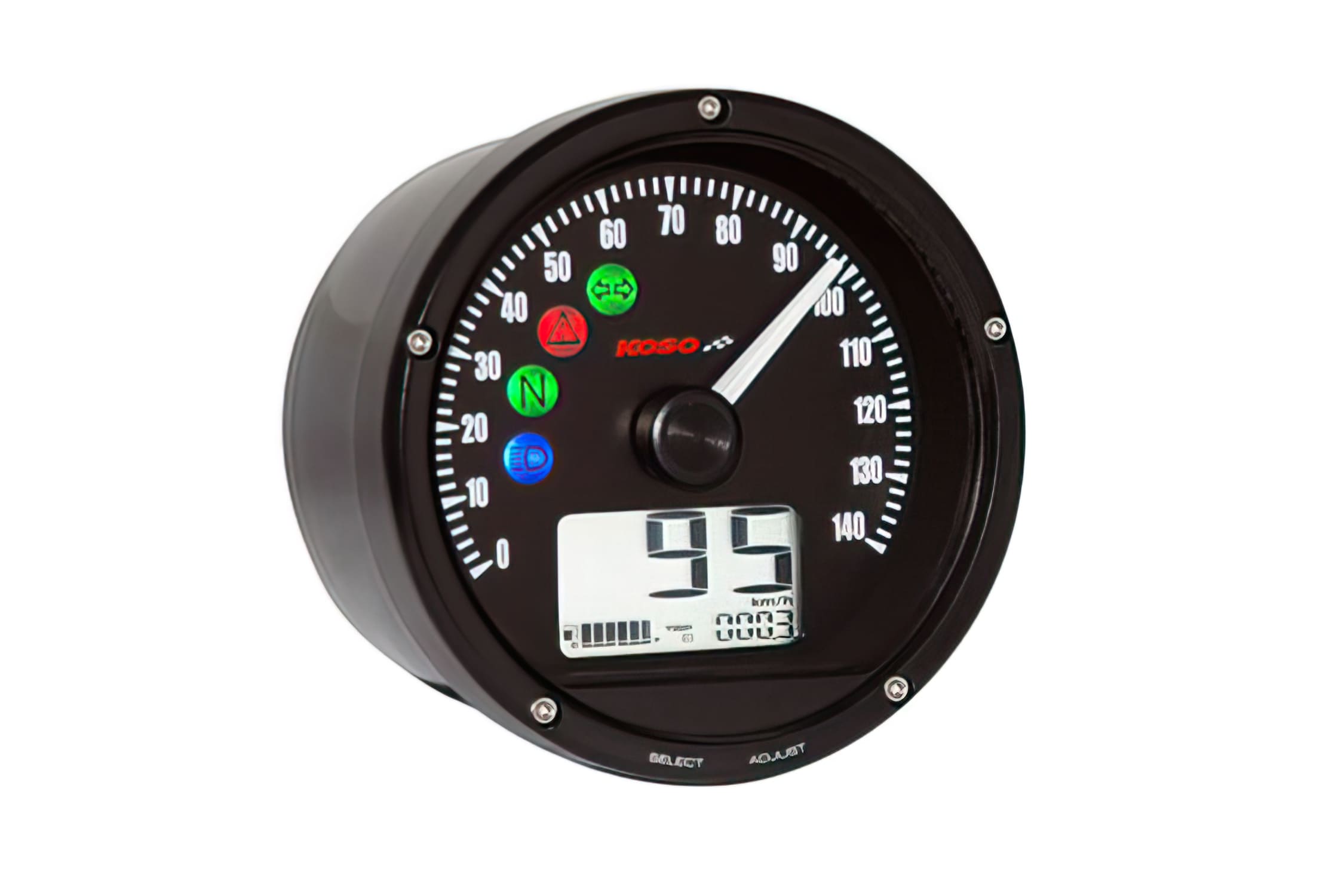 KO-BA035171 Contachilometri Koso 0-140km/h D. 85 nero
