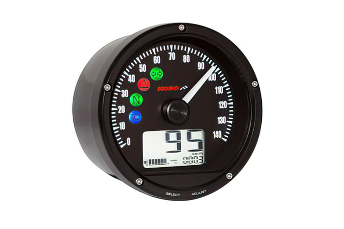 KO-BA035171 Contachilometri Koso 0-140km/h D. 85 nero