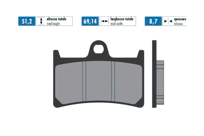 P174.0094 Pastiglie freno Polini Original Yamaha Tmax 500 - 530, COD: P174.0094