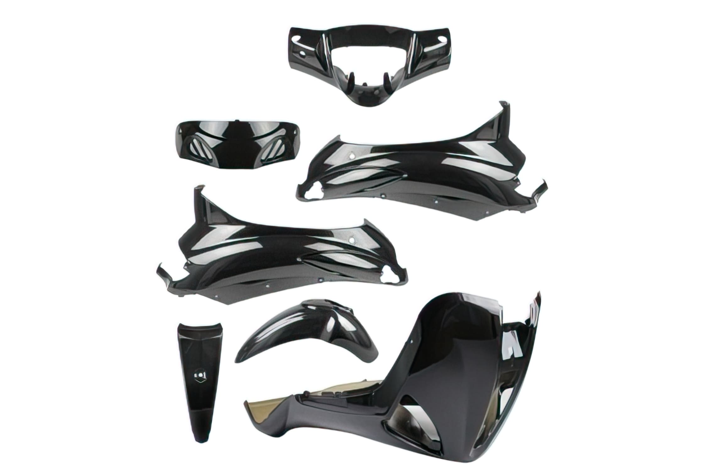 A369000T Kit carena 7 pezzi nero Piaggio Liberty 2004 - 2014, COD: A369000T