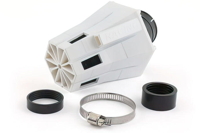 str-335.00/wh filtro aria str8 d.28-35mm evo inclinato 30? bianco / in gommapiuma nera str8, COD: STR-335.00/WH