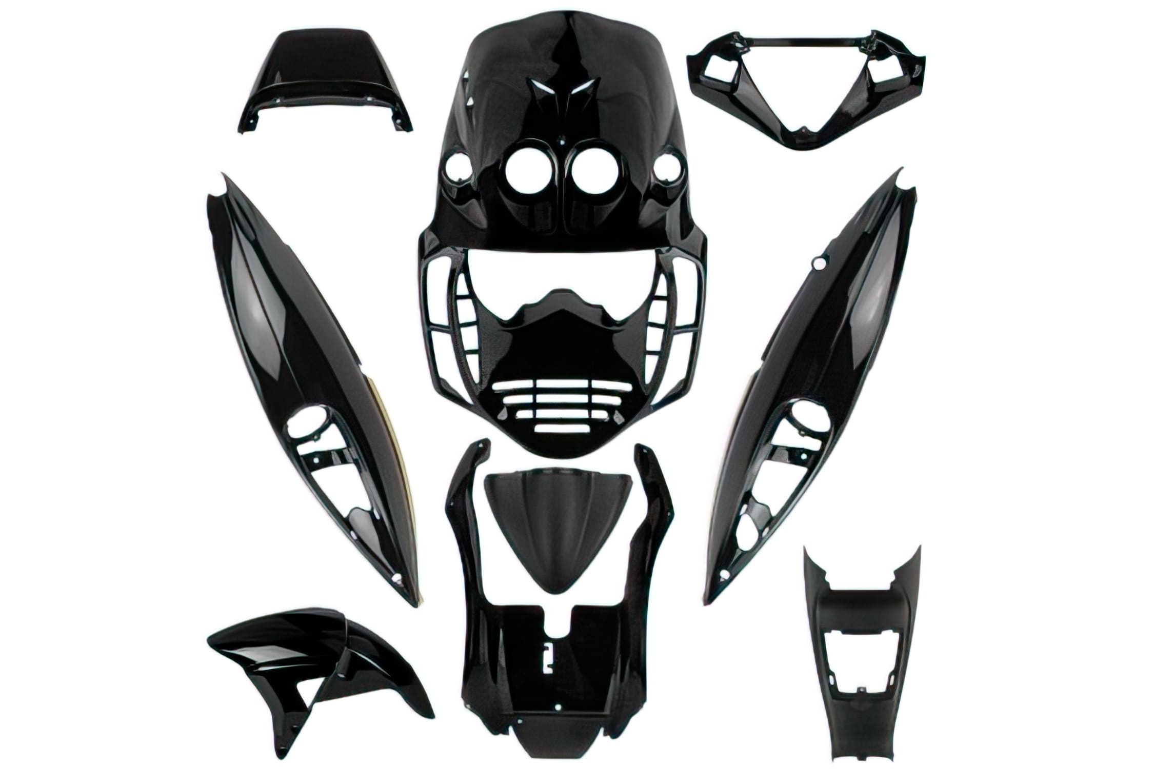 A366309 Fairing kit 9 ​​pieces glossy black Malaguti F12 LC 2002 - 2006
