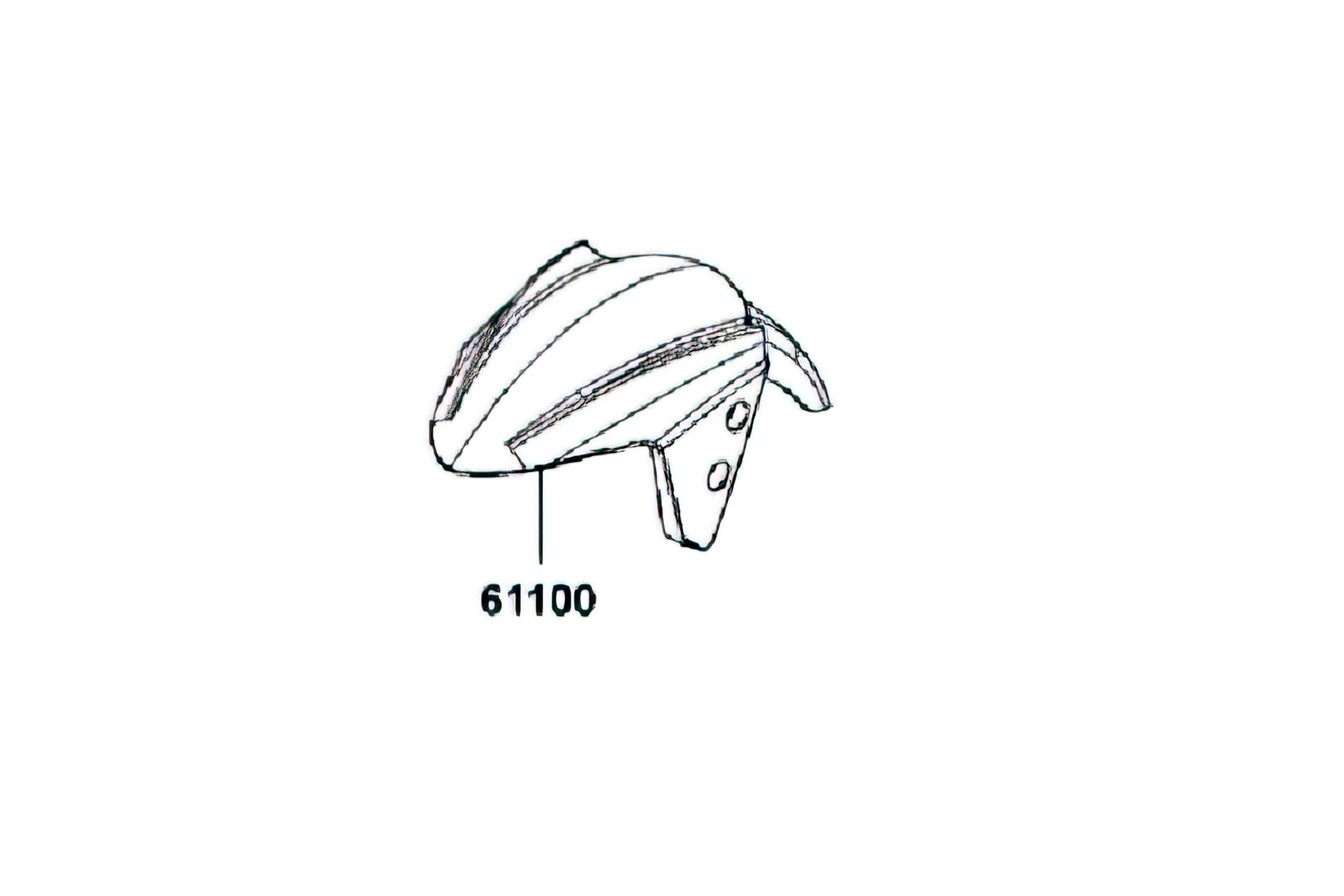 61100-LGB5-E10-NEP Parafango anteriore - ricambio originale Kymco Agility RS 50cc 12 pollici, COD: 61100-LGB5-E10-NEP