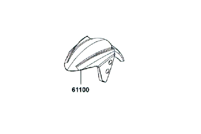 61100-LGB5-E10-NEP Parafango anteriore - ricambio originale Kymco Agility RS 50cc 12 pollici, COD: 61100-LGB5-E10-NEP