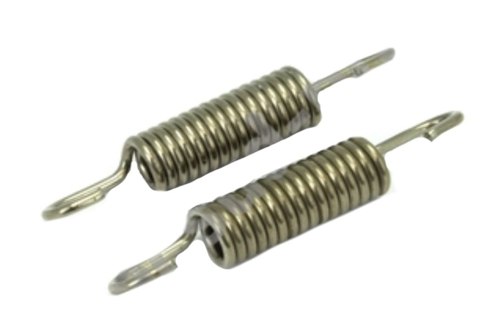 019960b coppia molle / molla inox specifica per fissaggio marmitta , 62mm ?10mm ( 2 pz)