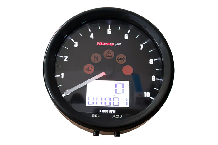 KO-BA058100 Contachilometri Koso D64 nero 10000 U/min, COD: KO-BA058100