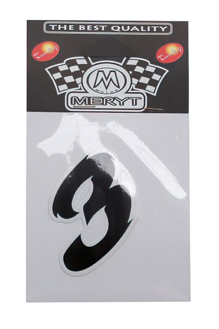 STICK-1283 Adesivo Nummero 3, nero (h. 5.5 cm), COD: STICK-1283