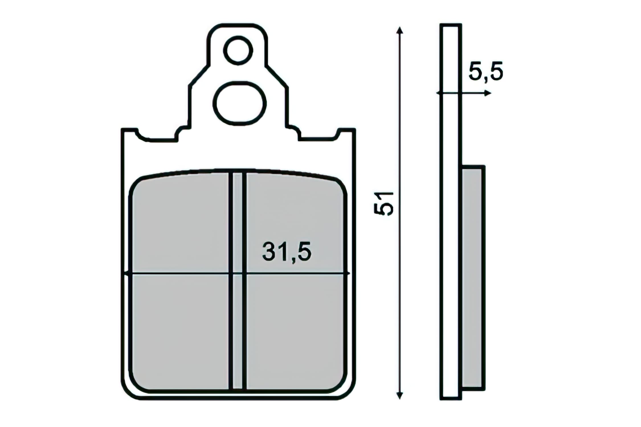 R225100160 Pastiglie freno RMS Vespa PX freno a disco (VNX2-VLX1-VSX1), COD: R225100160