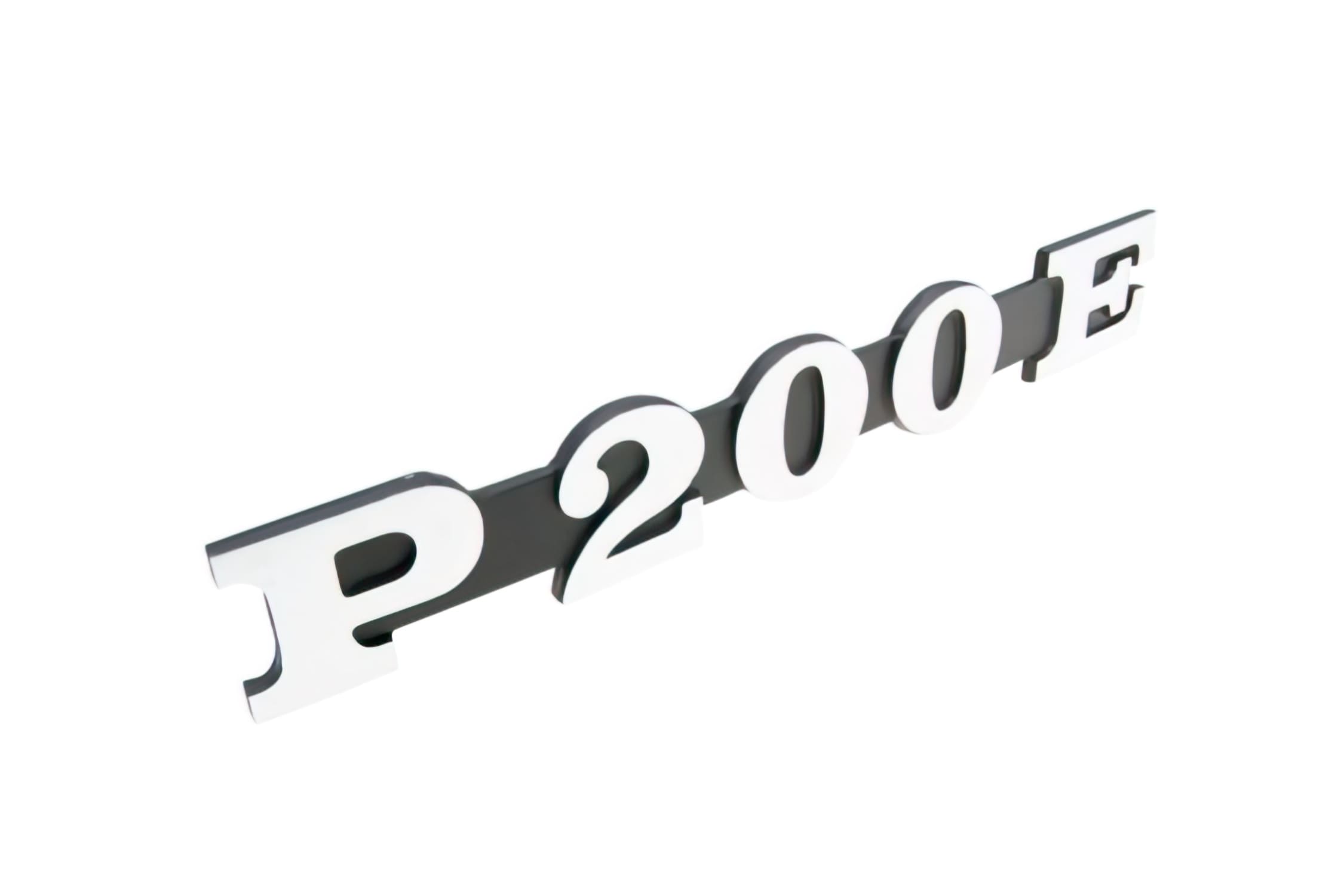 36352 Targhetta "P 200 E” per Fianchetto Vespa P 200 E, COD: '36352