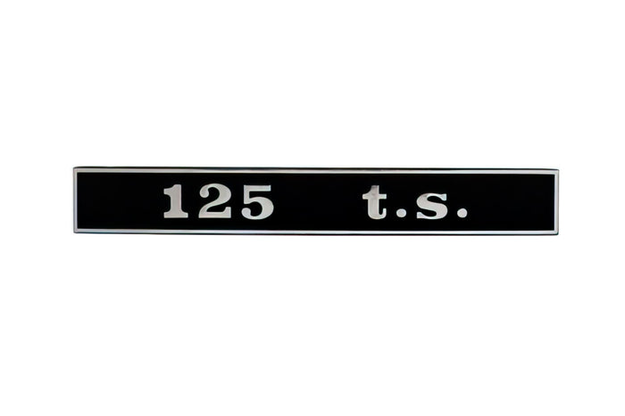 R142721020 Targhetta Vespa T.S. 125cc nero / cromato, COD: R142721020