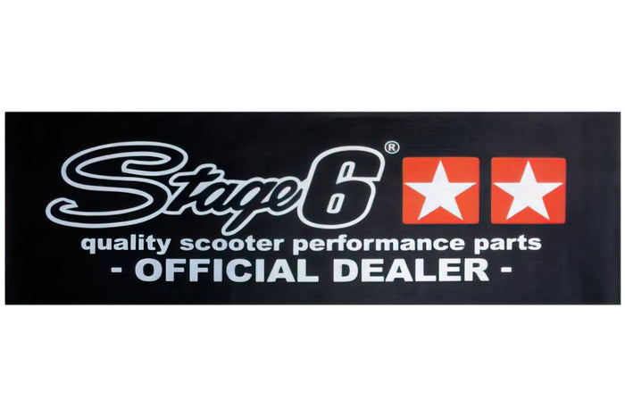 S6-0560/B Banner Stage6, 75x200 cm, nero, Stelle in arancione, COD: S6-0560/B