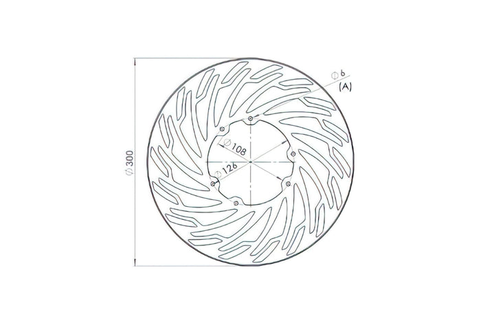 CGN483293 Disco Freno anteriore 300mm NG Brake Disc Derbi DRD Pro / SM, COD: CGN483293