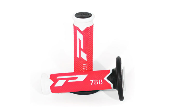 PG788-22 Manopole ProGrip 788 triple density bianco/rosso/nero, COD: PG788-22