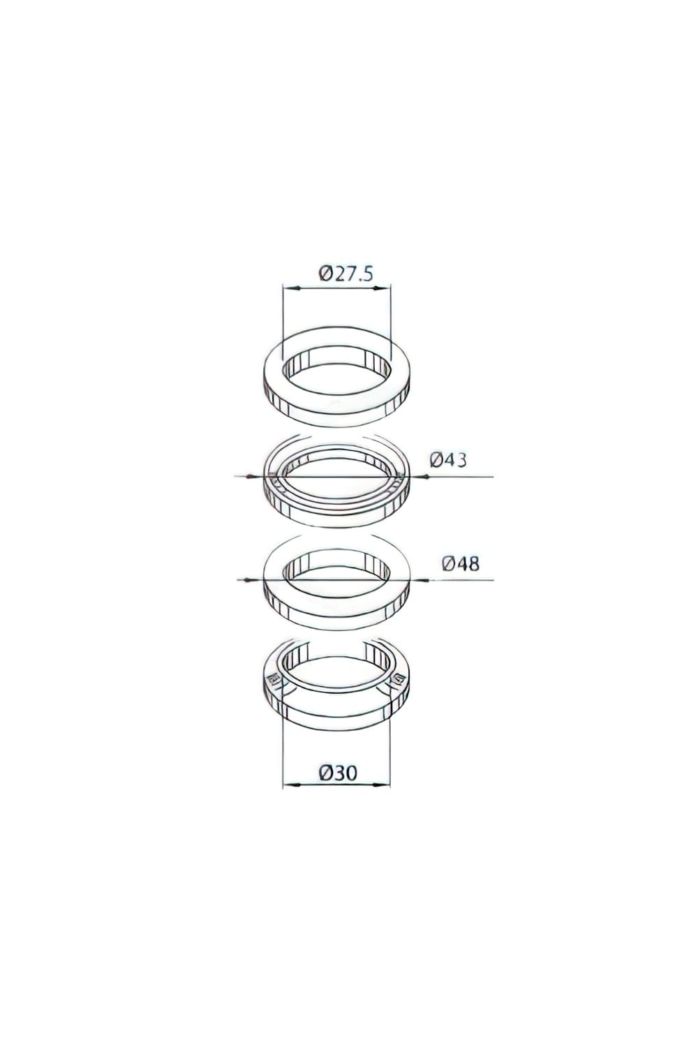 CGN493098 Serie Cuscinetti Sterzo Yamaha DT / X-Limit, COD: CGN493098