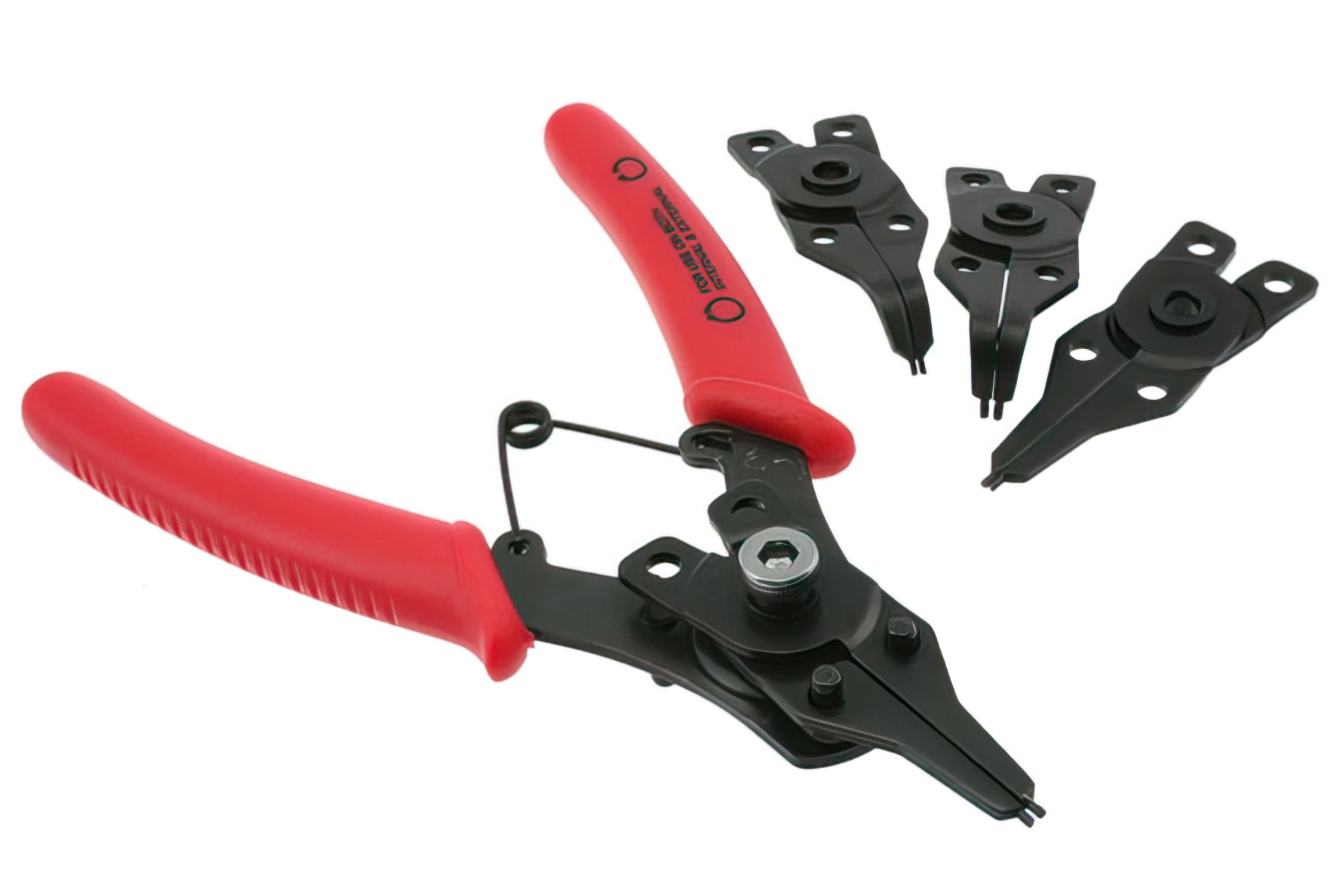 MF99.00102 Pinza per Anelli Seeger, incl. 4 Inserti per Anelli interni ed esterni