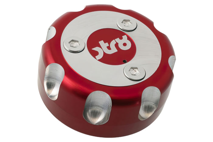 STR-510.10/RE Tappo Serbatoio CNC RACING STR8, Yamaha / MBK, Derbi Senda, rosso, COD: STR-510.10/RE