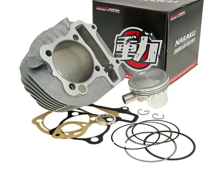NK600.02F Gruppo Termico Naraku 180ccm 63mm Pistone forgiato, GY6 / Kymco AC