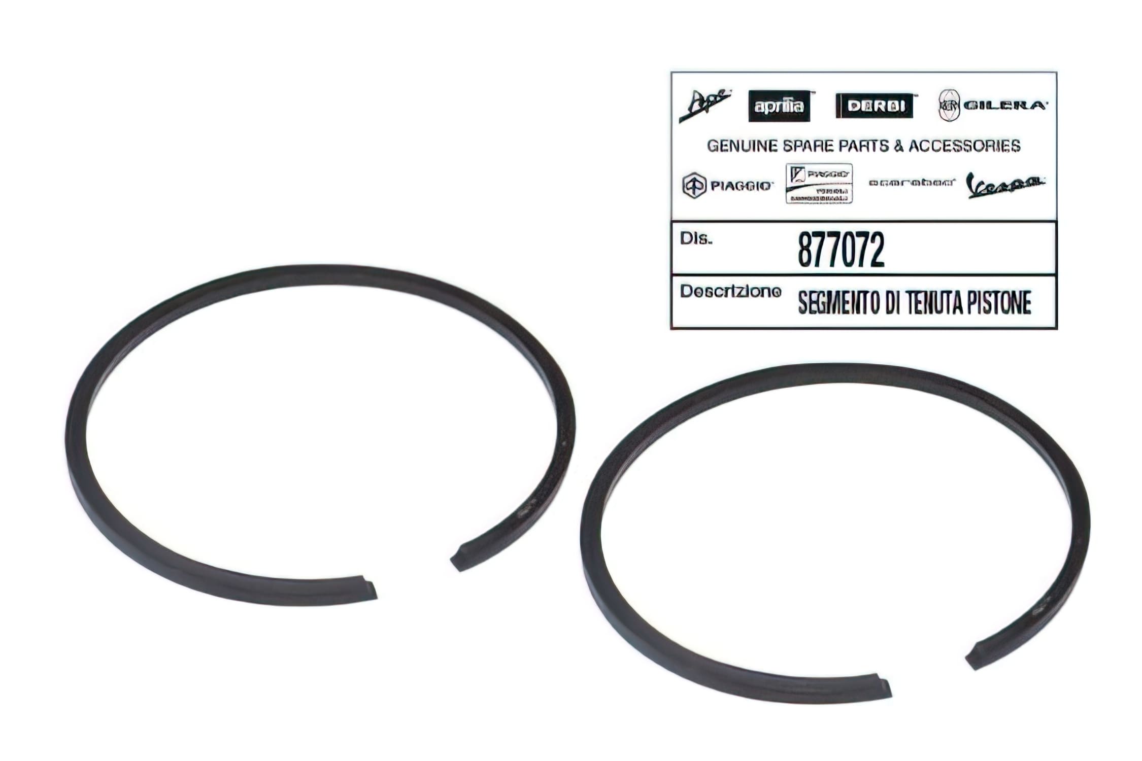 OE-DE877072 Segmenti OEM Derbi Senda Euro3 (D50B0)
