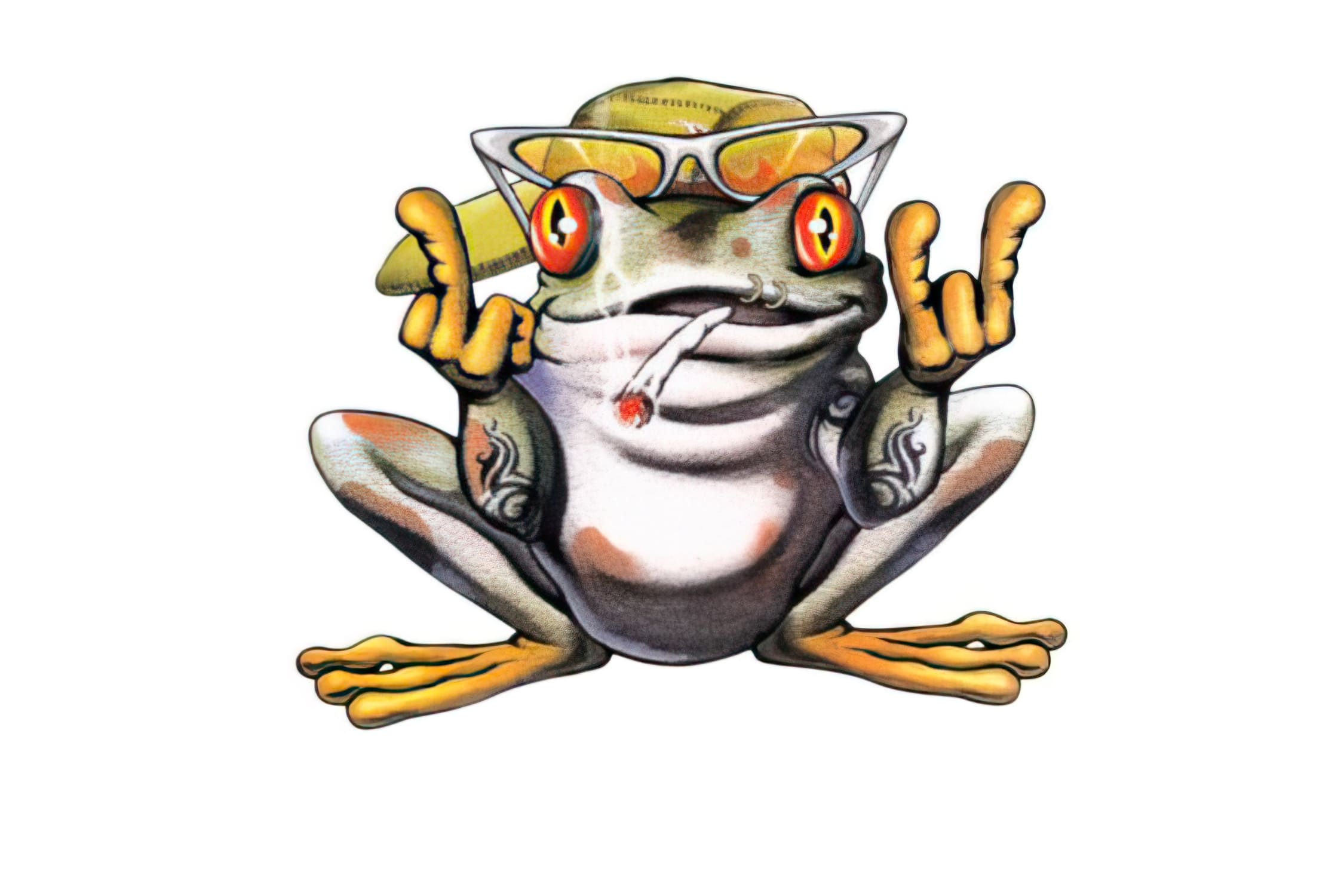 CGN459642 Adesivo 10x8,5 cm Smoking Frog