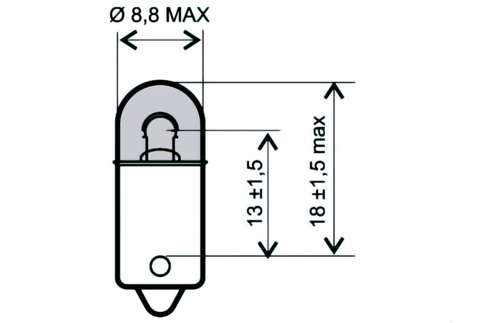 R246510335 Lampadina Fanalino 6V 4W (BA9S), COD: R246510335