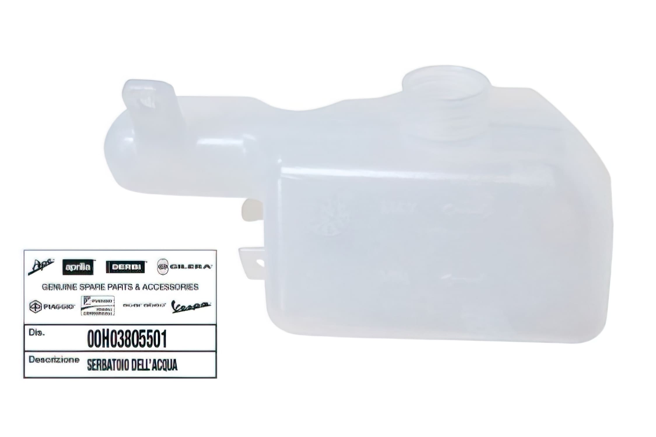 OE-DE00H03805501 Vaschetta radiatore ricambio originale Derbi Senda DRD Pro