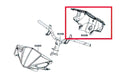 53206-LGB5-E10-N1R Coprimanubrio posteriore - ricambio originale Kymco Agility RS 50cc, COD: 53206-LGB5-E10-N1R