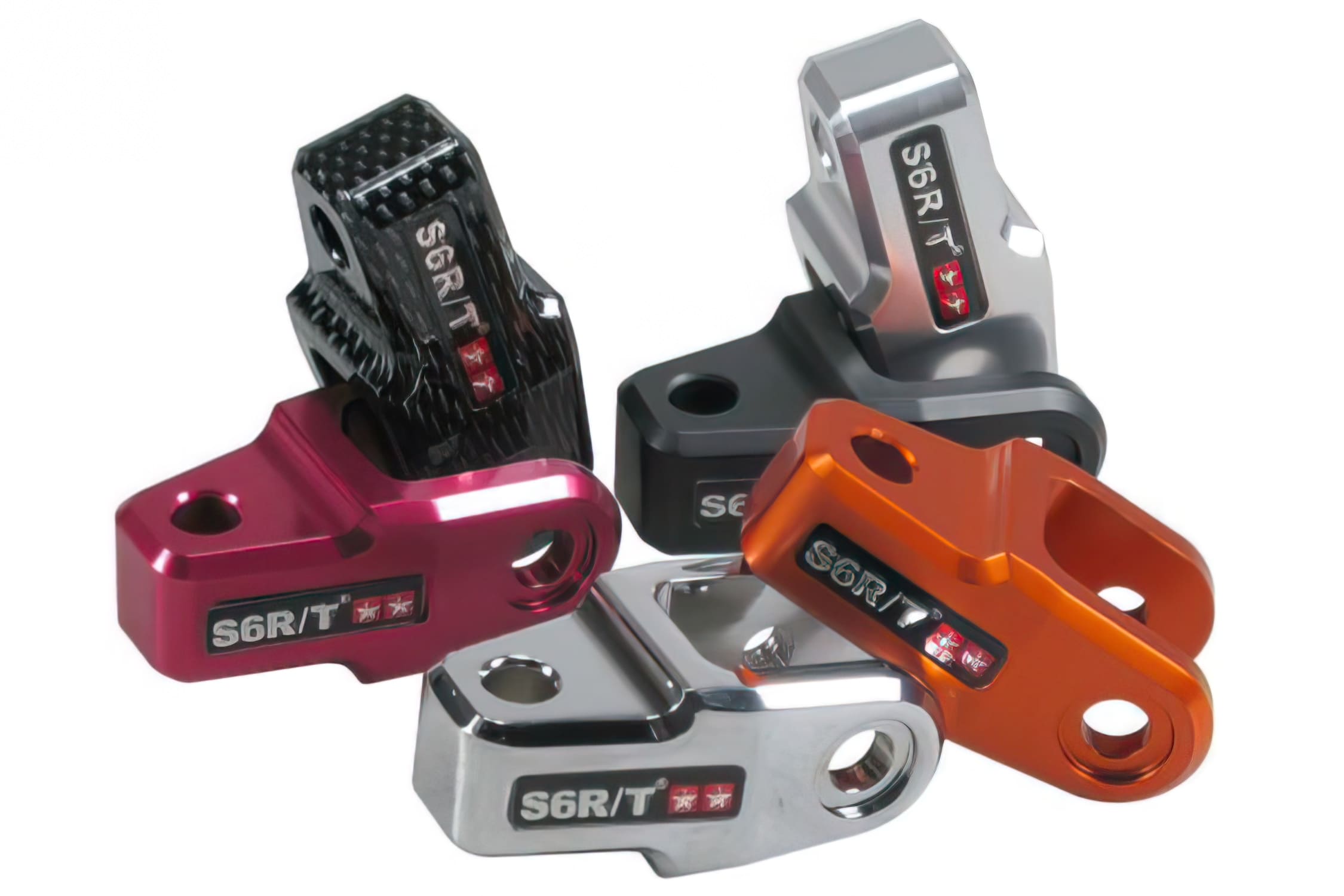 S6-SSP367/RE Rialzo Stage6 CNC +40mm, Yamaha Aerox / BW’s, rosso, COD: S6-SSP367/RE
