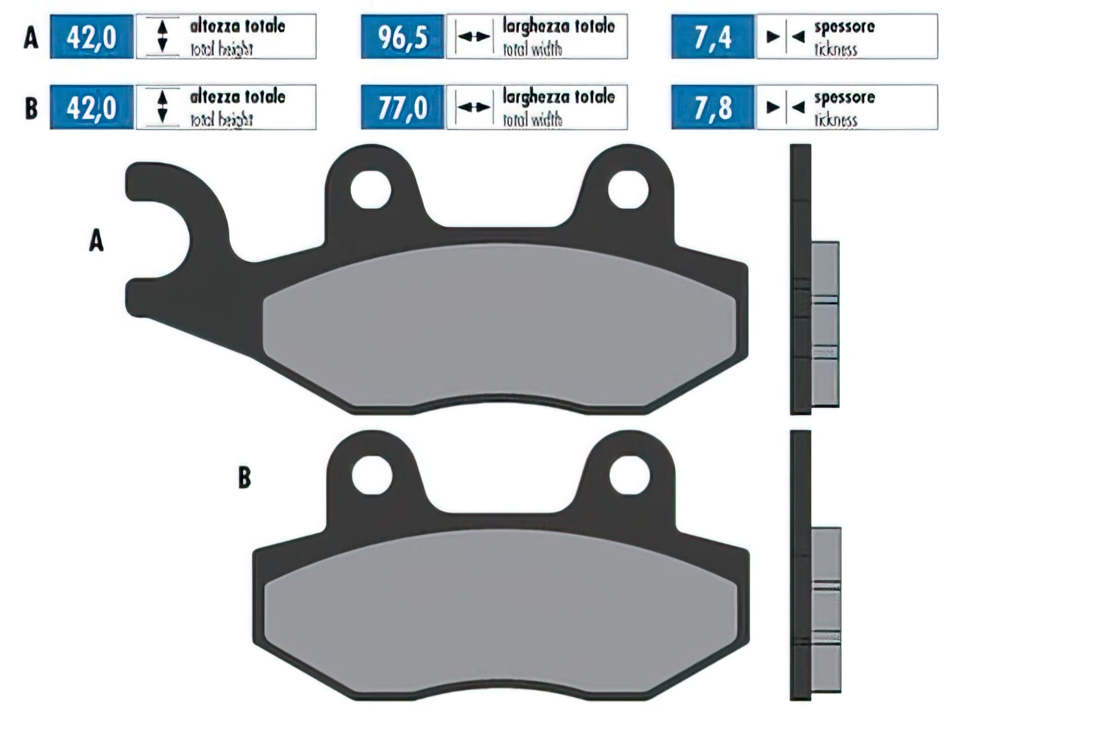 P174.0063 Brake pads Polini Original Peugeot Vivacity 125