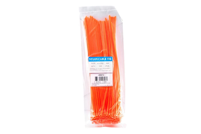 CGN499074 Serracavi Rilsan x100 3,6x250mm arancione