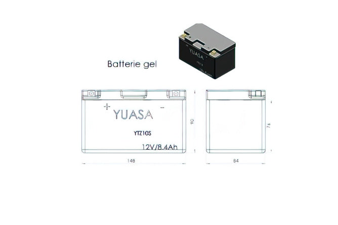 CGN483849 Batteria Yuasa 12V - 6AH YTX7L-BS (senza manutenzione) Yamaha T-Max 500cc