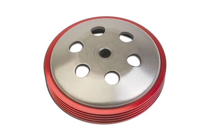 L-SP640146 Campana Frizione Racing 107mm rosso Piaggio / Peugeot / Honda / GY6 / Kymco