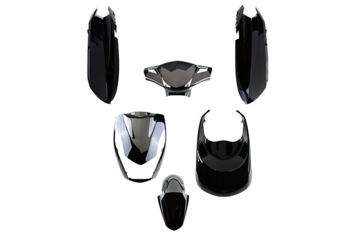 STR-931/BK Kit carena 6 pezzi nero metallic Peugeot Kisbee fino 2017, COD: STR-931/BK