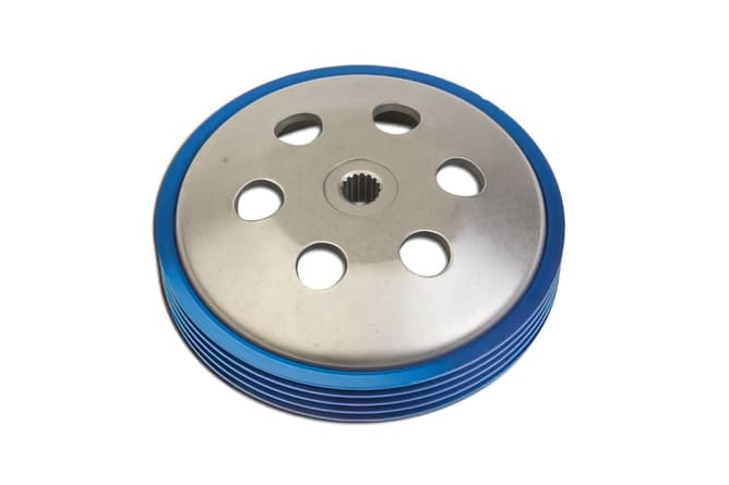 L-SP640145 Campana Frizione Racing 107mm blu Piaggio / Peugeot / Honda / GY6 / Kymco