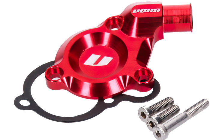 VCR-RD09.COV Coperchio pompa d'acqua Voca CNC rosso Derbi Euro 3, COD: VCR-RD09.COV