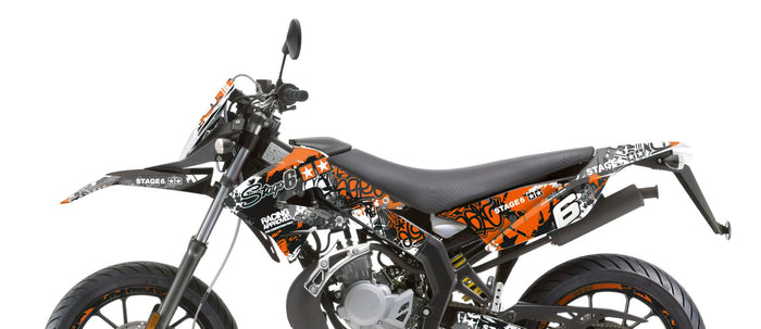 S6-059202/WH Kit deco Stage6 arancione - bianco Derbi X-Treme / X-Race, COD: S6-059202/WH