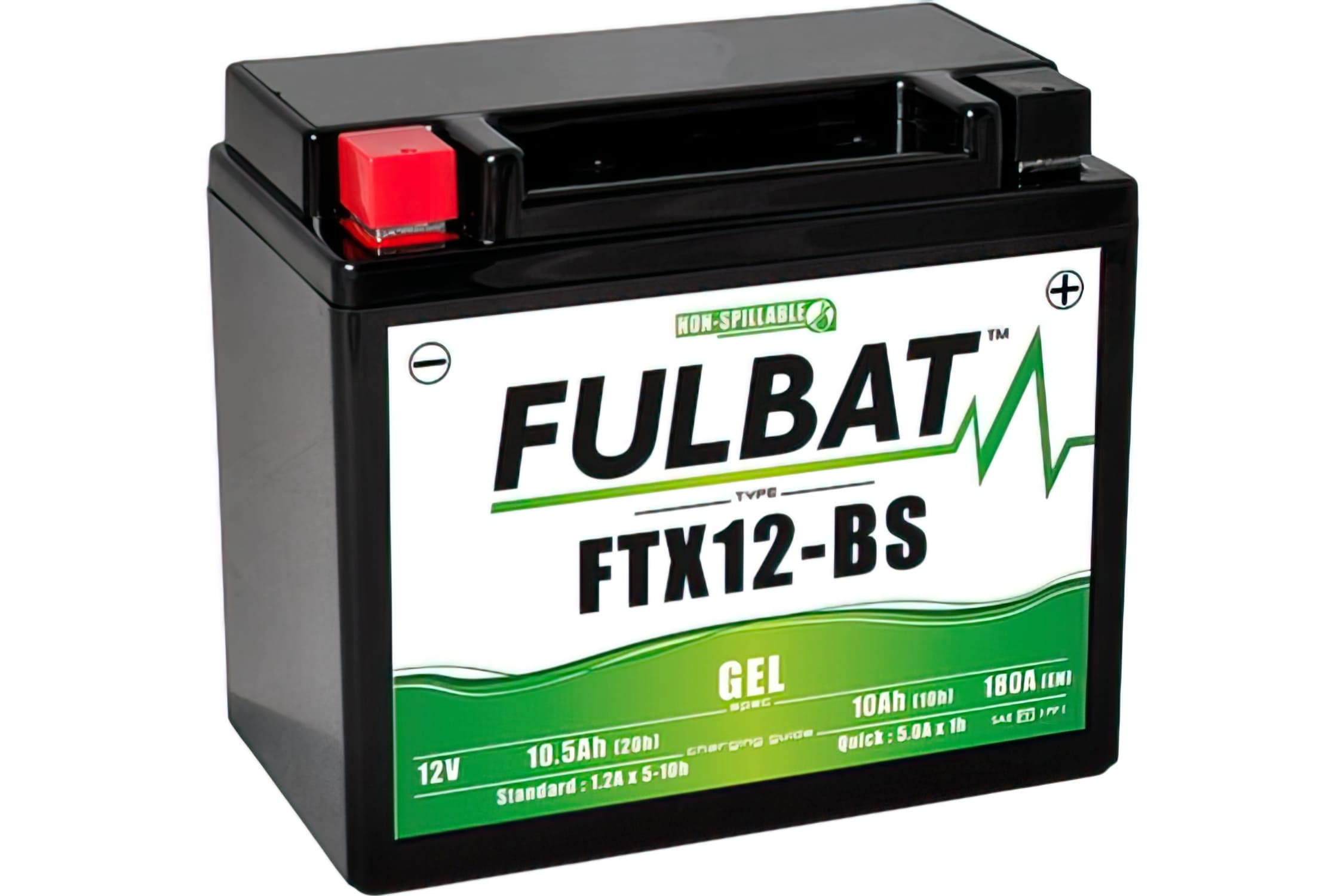 FB550922 Batteria Fulbat FTX12-BS 12V - 10Ah Gel senza manutenzione - pronto per l'installazione