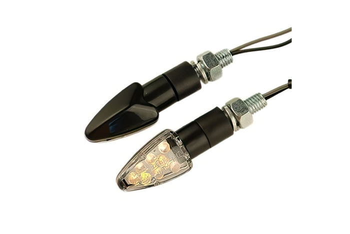 STR-675.35/BK Frecce LED Mini Winker nero / chiaro omologato CE