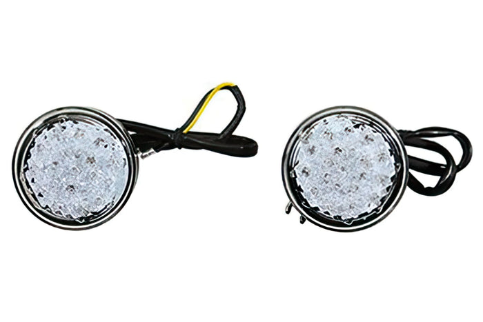 STR-675.48/BK Frecce LED Mino nero / trasparente supermoto omologato CE