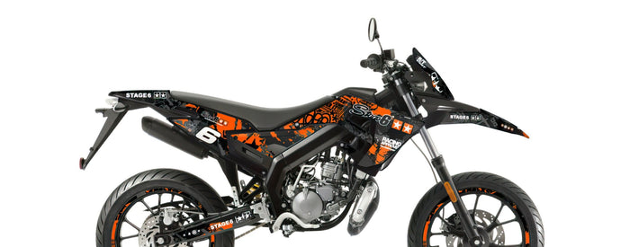 S6-059201/BK Kit deco Stage6 arancione - nero Derbi X-Treme Euro 4, COD: S6-059201/BK