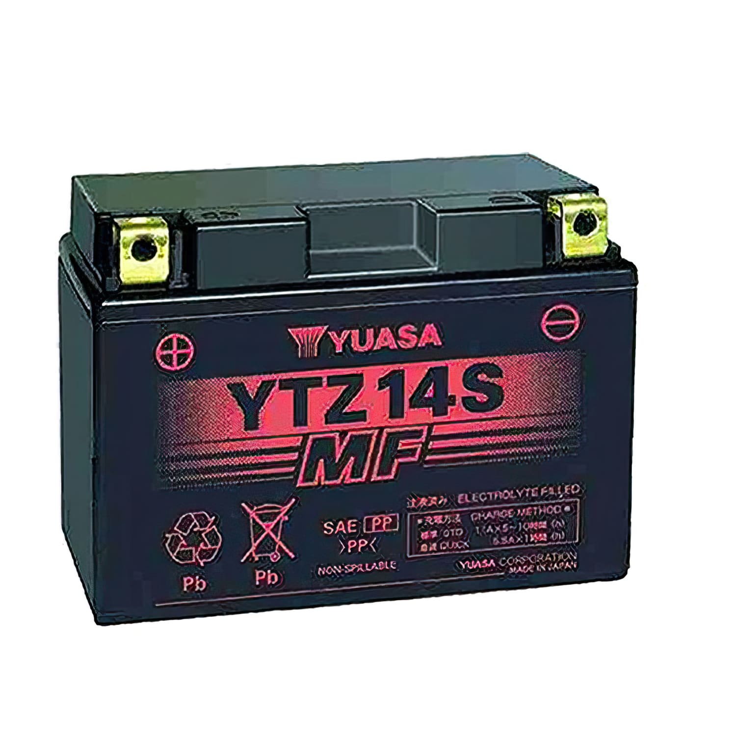 YUA36173 Batteria Yuasa YTZ14S WET MF Gel senza manutenzione - pronto per l'installazione