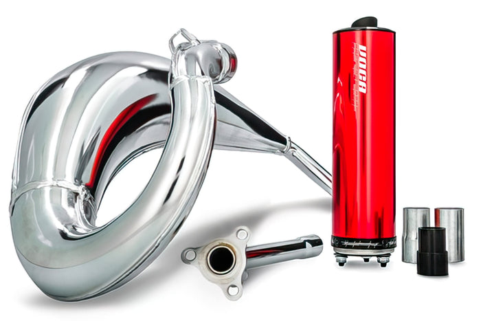 VCR-RD38184/RE Marmitta Voca Cross Chromed 50 / 70cc CE rosso Sherco SM / SE 50cc, COD: VCR-RD38184/RE