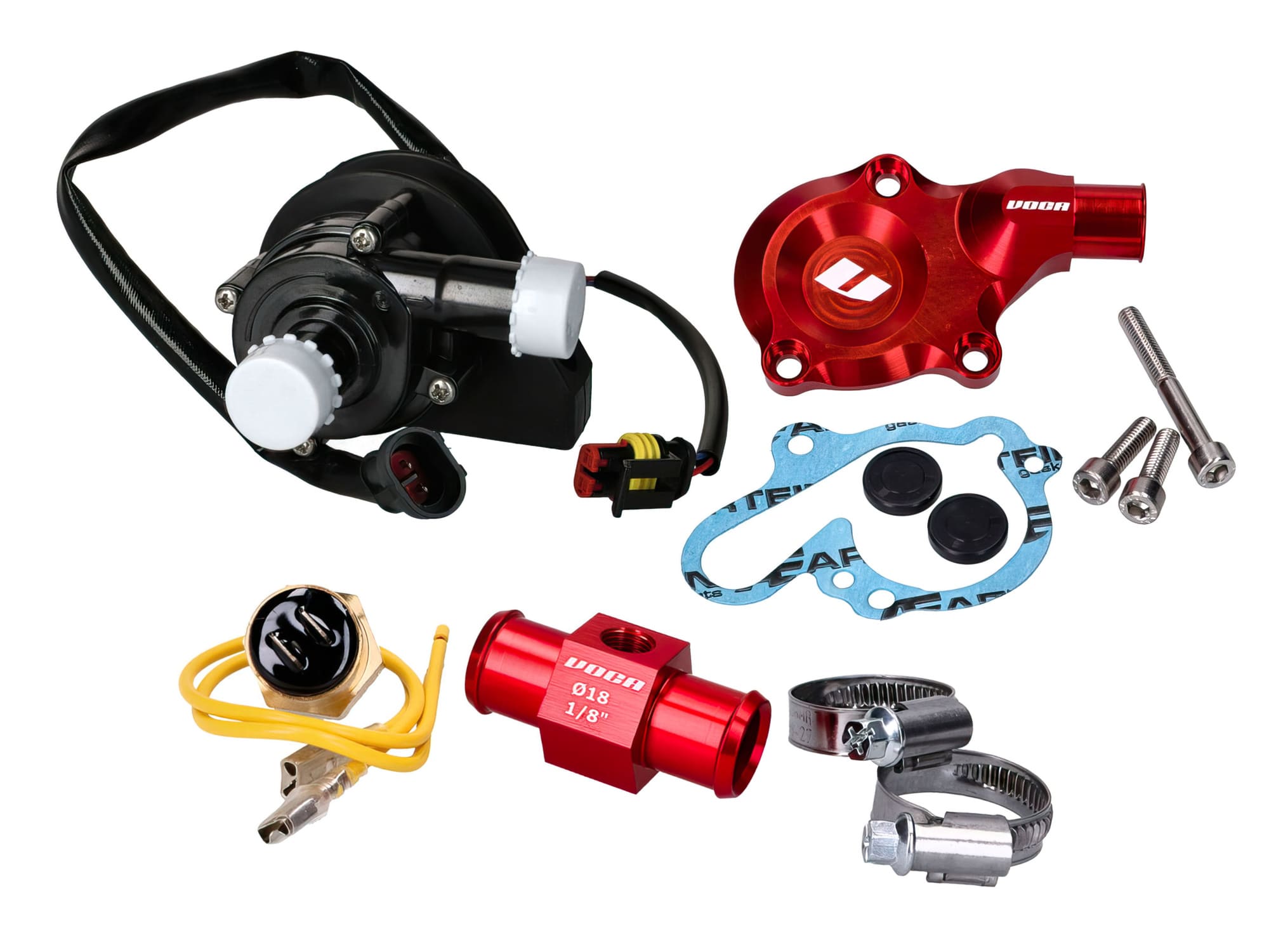 VCR-RD09.188/RE Kit Pompa Acqua elettrica Voca Racing rosso Minarelli AM6