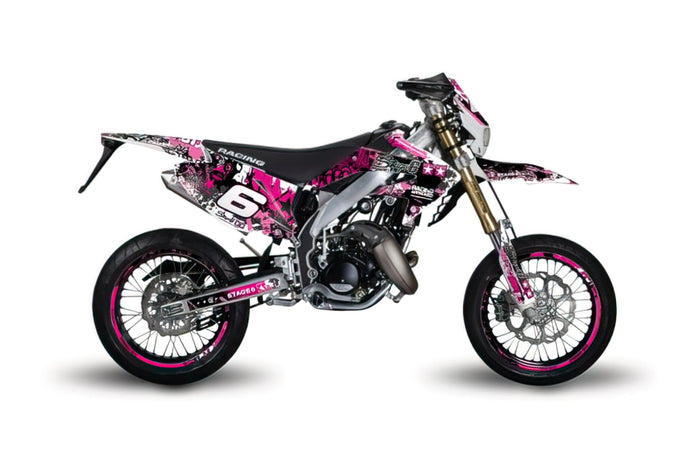 S6-058804/PK Kit deco Stage6 pink - nero Honda HM 50