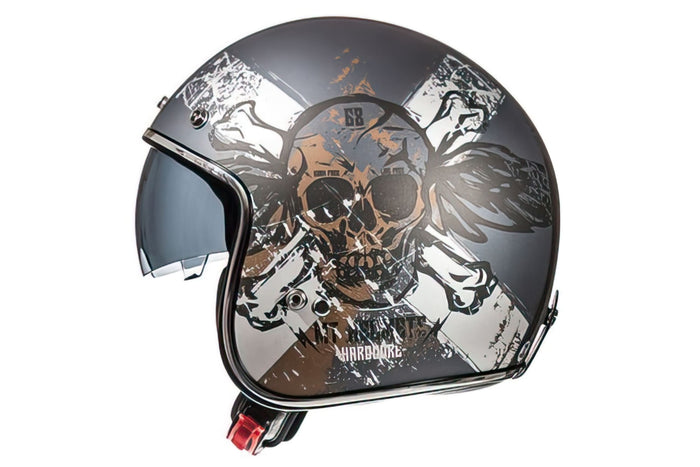 MT-154792 Casco Jet MT Le Mans 2 SV Hardcore marrone / grigio, XXL
